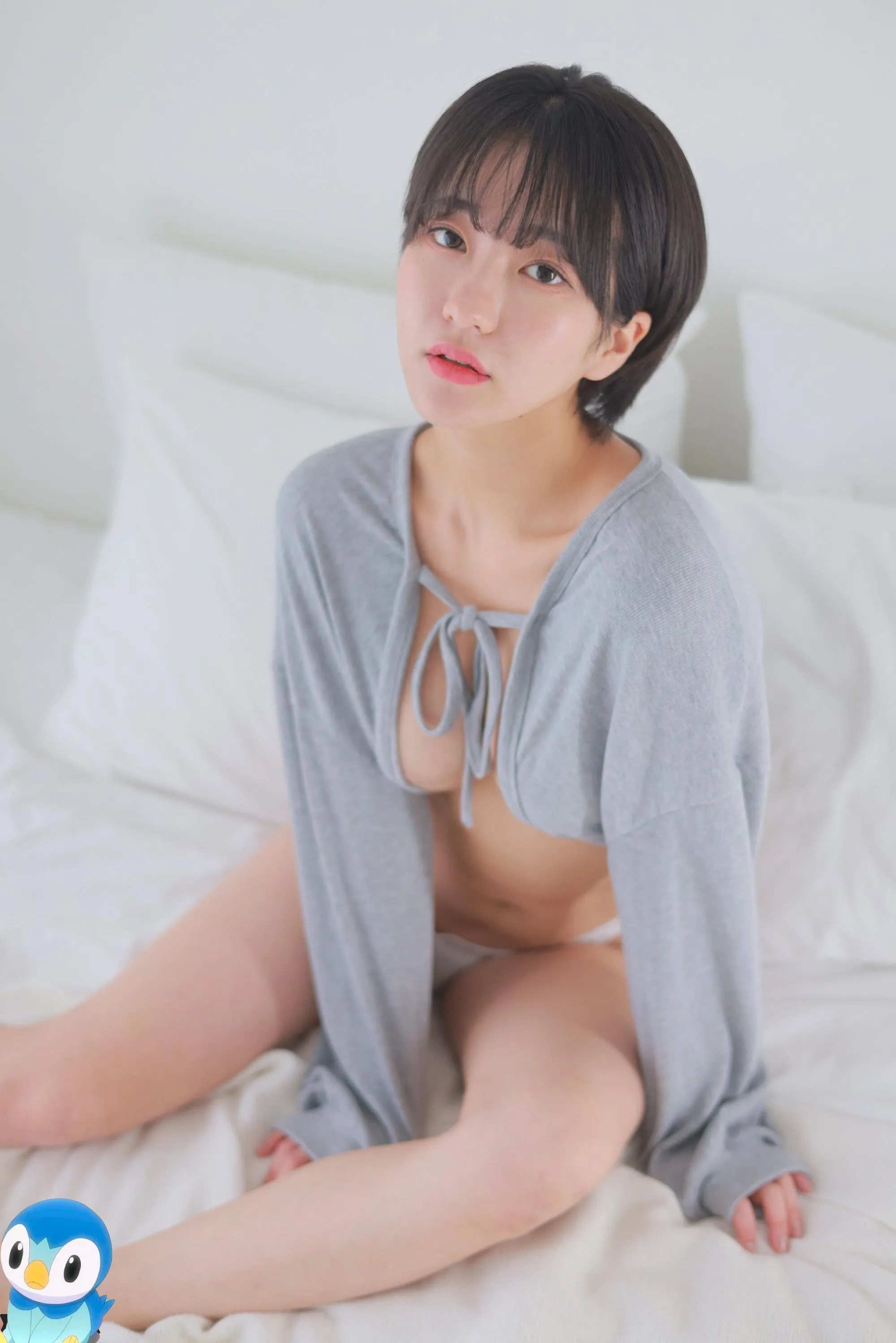 NO.006 [SeeShe] – Gray Cardigan Short Cut [55P]插图3